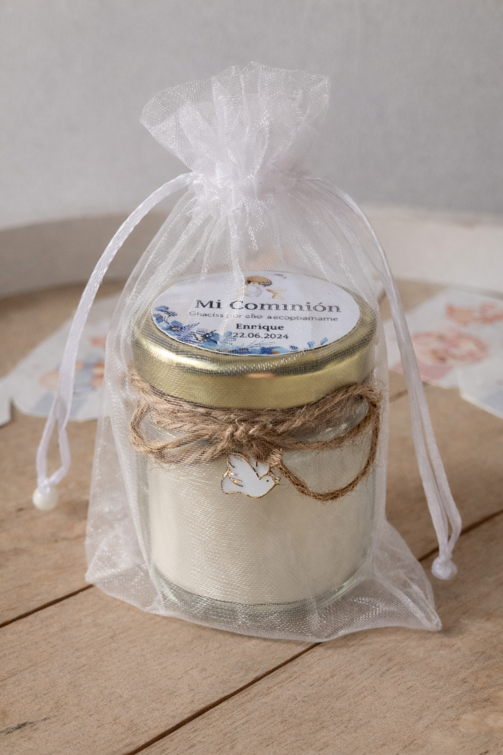 Mini vela aromática paloma